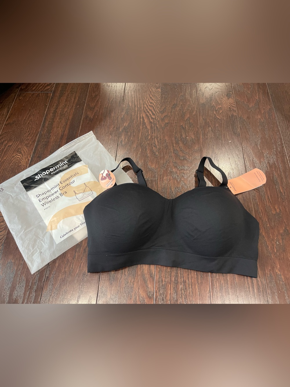 Shapermint Everyday Empower Contour Wireless Bra Black Size 3XL NEW